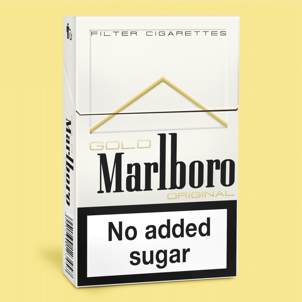 marlboro box with no sugar added on the box