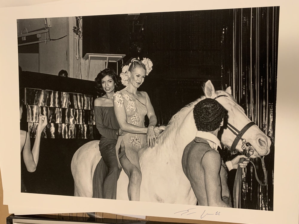 bianca jagger on a horse