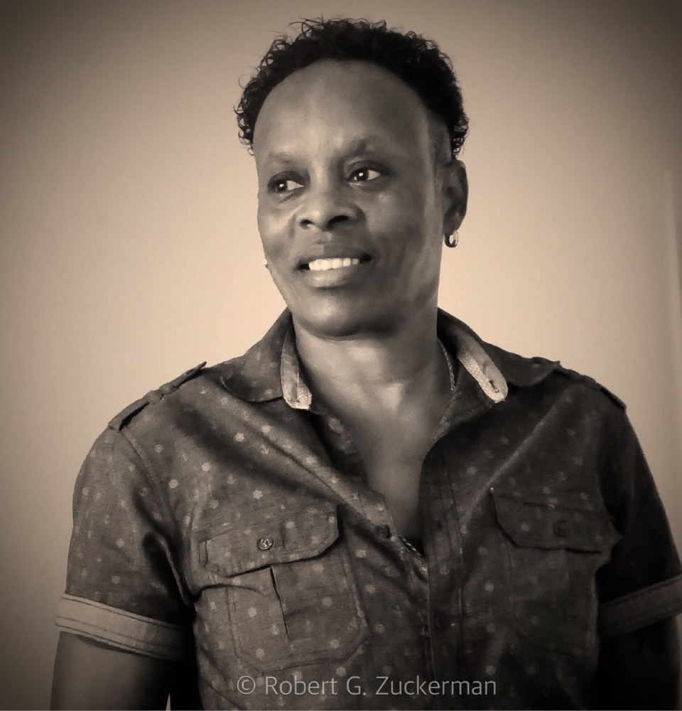 b/w image of a woman