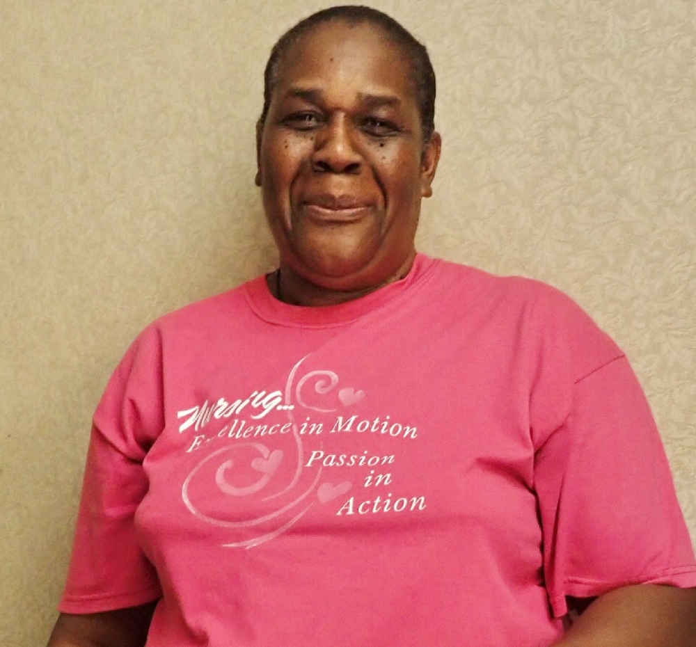 woman wearing a pink shirt