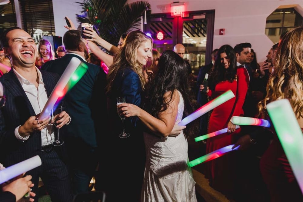 two people dancing on their wedding night