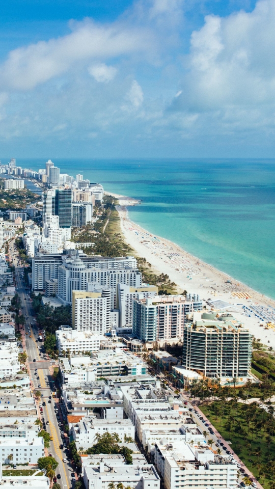 aerial view of miami beach
