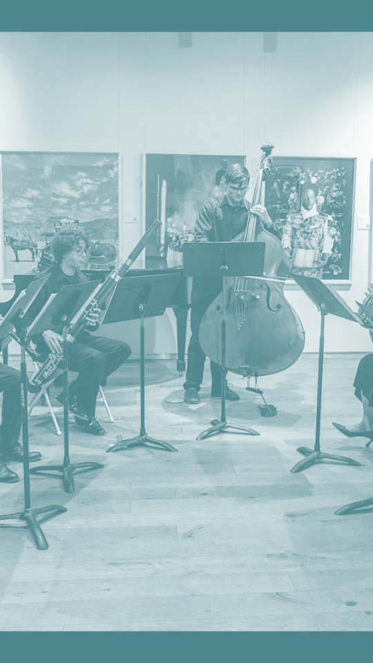 MMF Musicians performing in the gallery