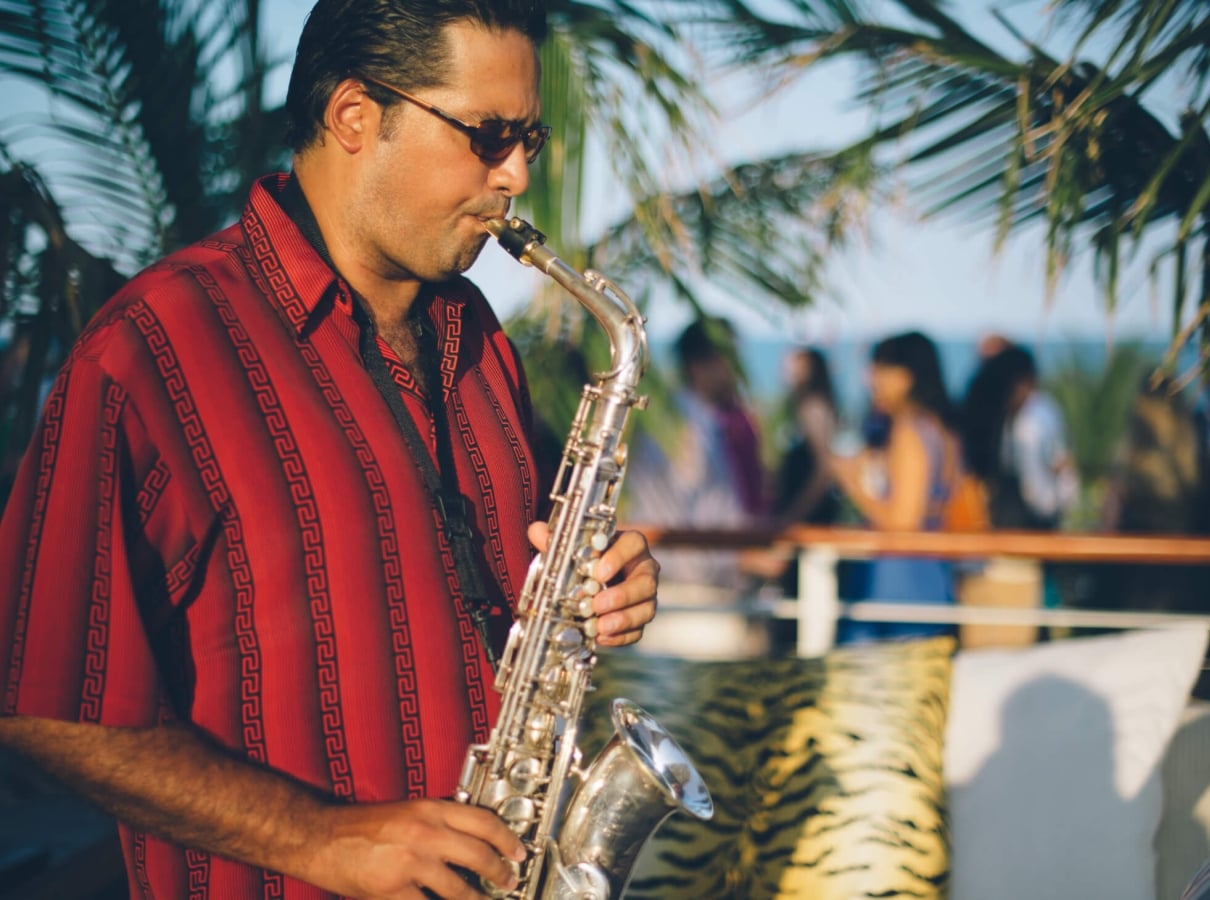Man playing saxophone