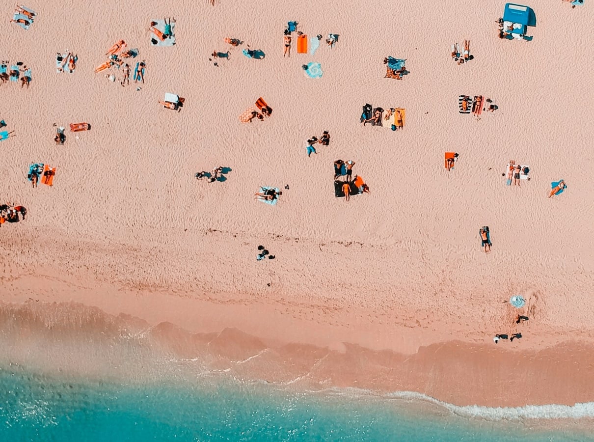 aerial view of beach