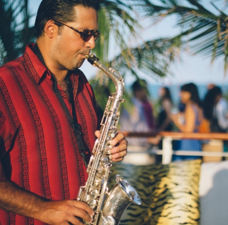 Man playing saxophone