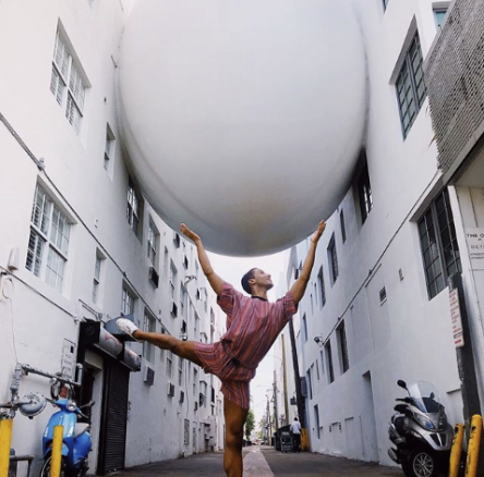 Man dancing in the street 