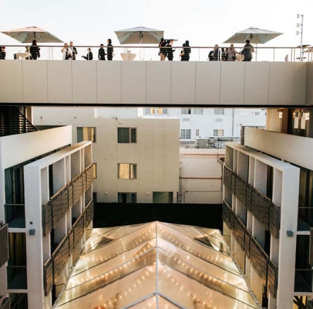 aerial view of wedding venue