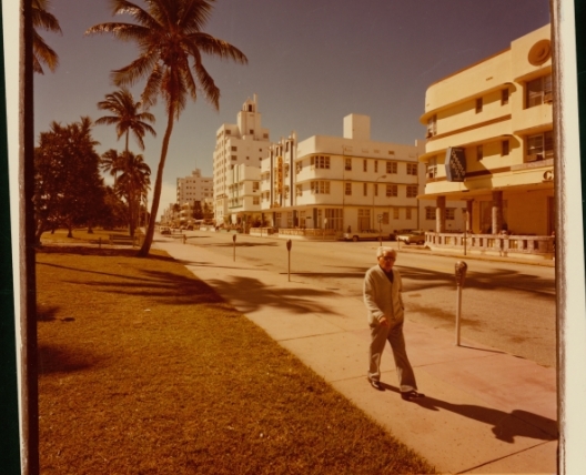 man walking down the street